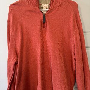 Jos A Bank Orange Long Sleeve Quarter Zip - M - Never Worn!